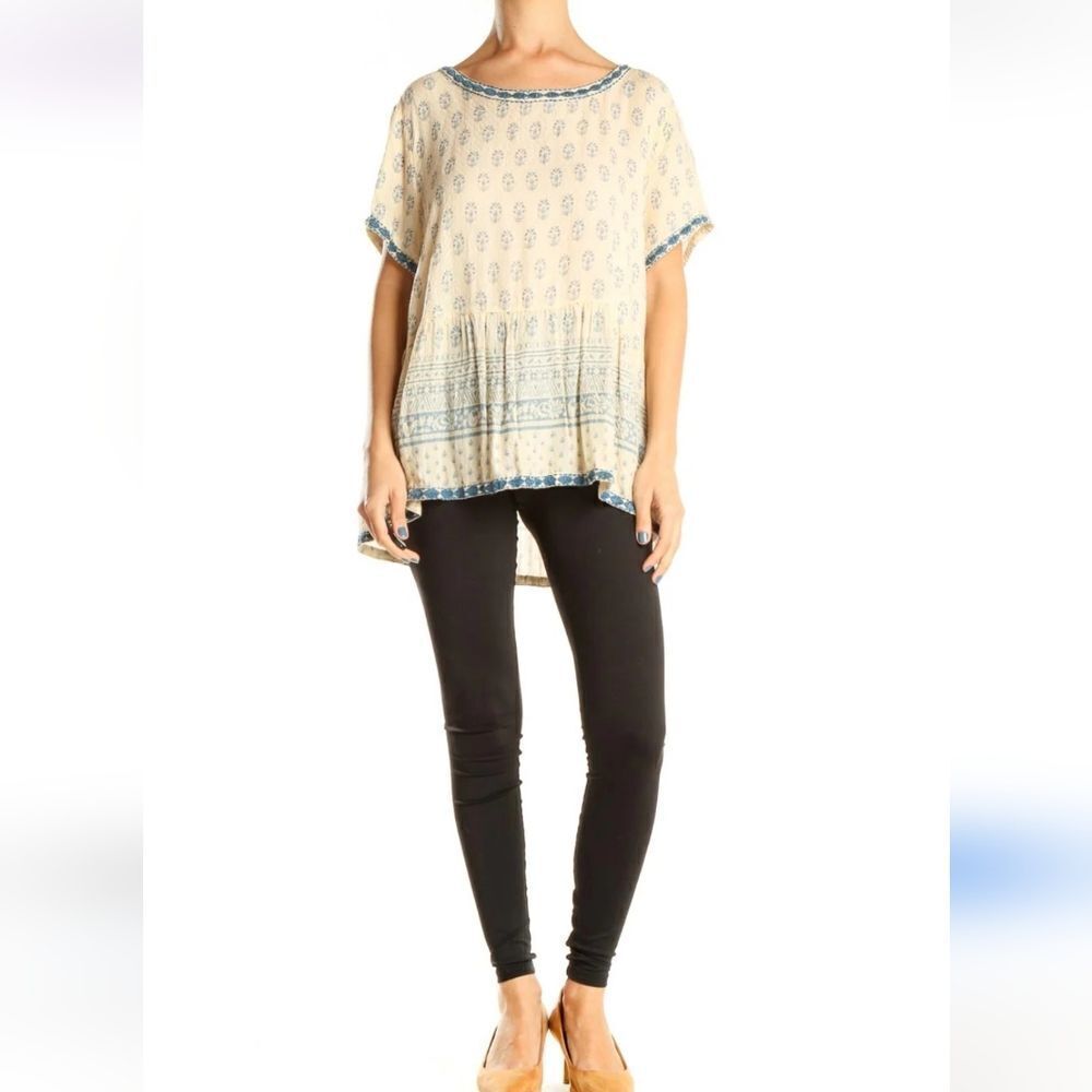 Sigrid Olsen Soft Boho Top. Coastal Cowgirl, Nordic, Embroidered - Picture 13 of 13